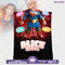Personalized Supergirl Baby Blanket – Custom Name, Date & Background | Heroic Baby Girl Gift